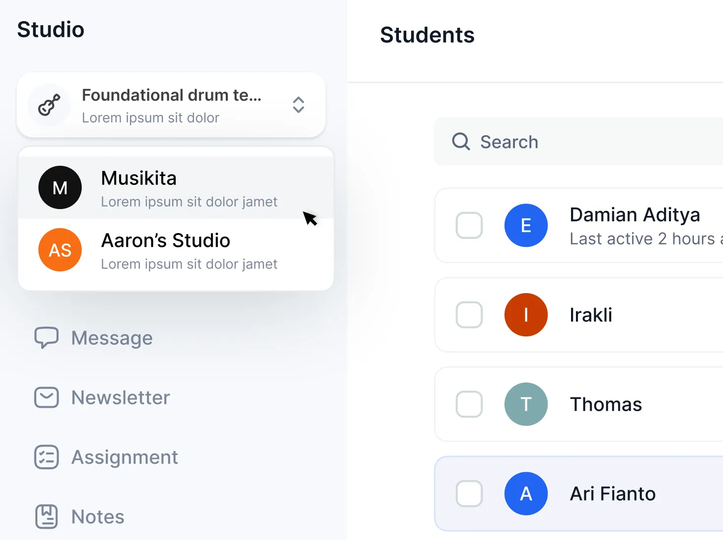 Classroom toggle