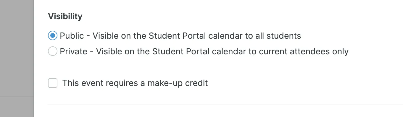 Calendar features