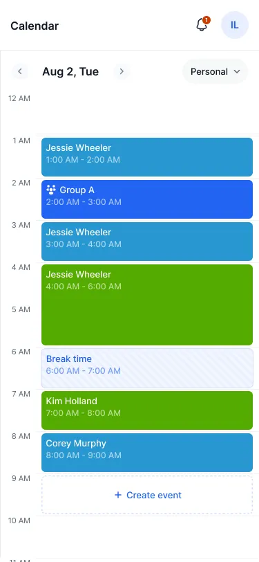 Mobile calendar